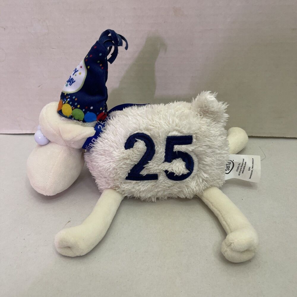 Serta Mattress Sheep Plush 25 Happy Birthday Anniversary Stuffed Animal